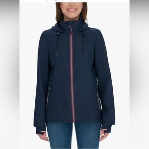 Tommy Hilfiger Women’s Lightweight Stand Collar Windbreaker Navy Color